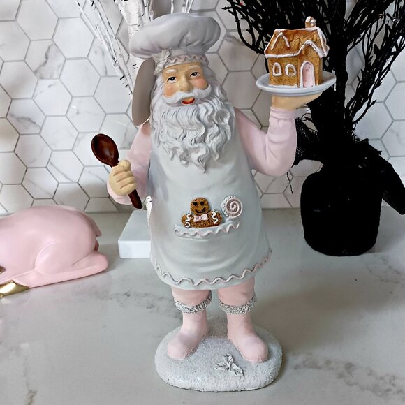NEW! Shabby Chic GINGERBREAD BAKING SANTA DECOR - Picture 6 of 6